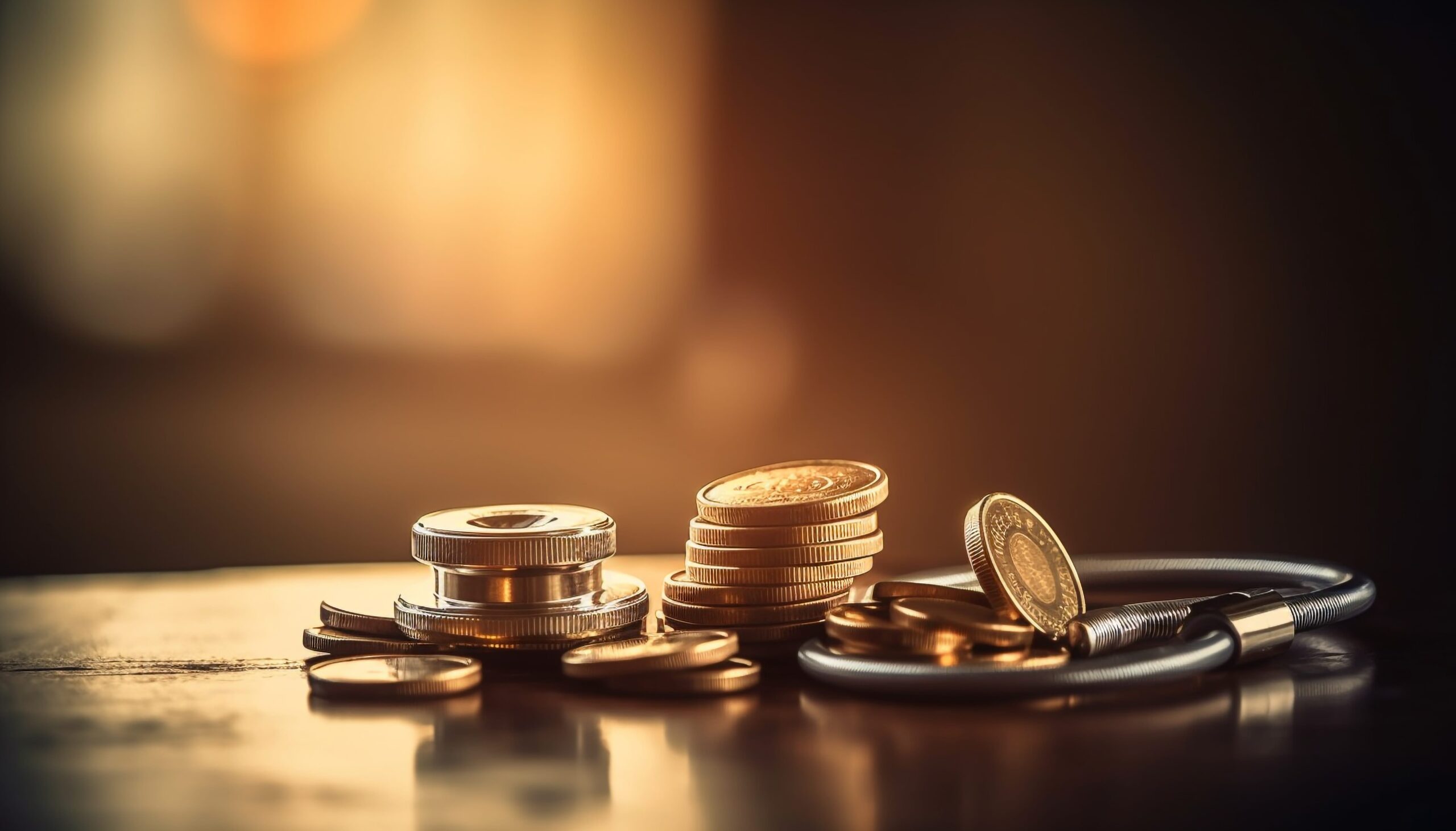 Imagem de moedas douradas. Simbolizando economia de impostos