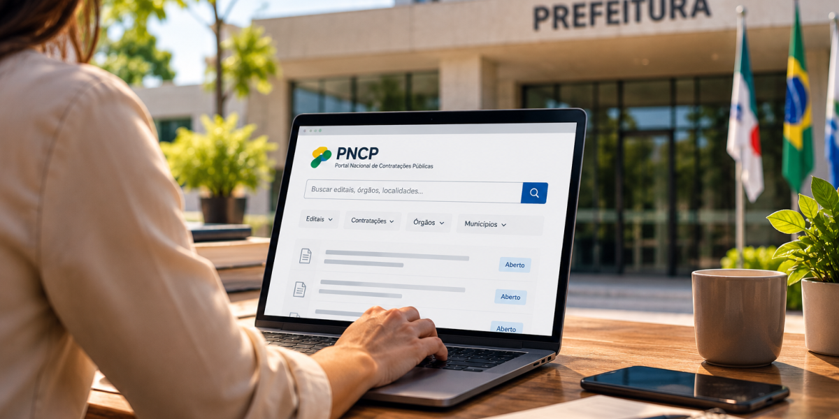 Buscando editais no portal municipal