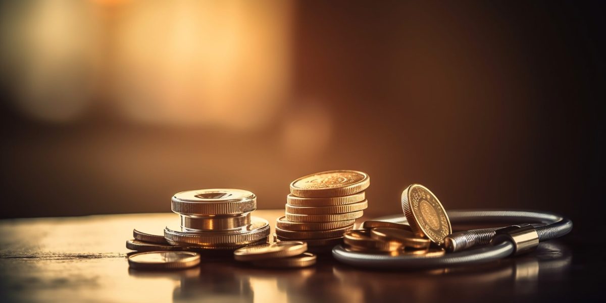Imagem de moedas douradas. Simbolizando economia de impostos